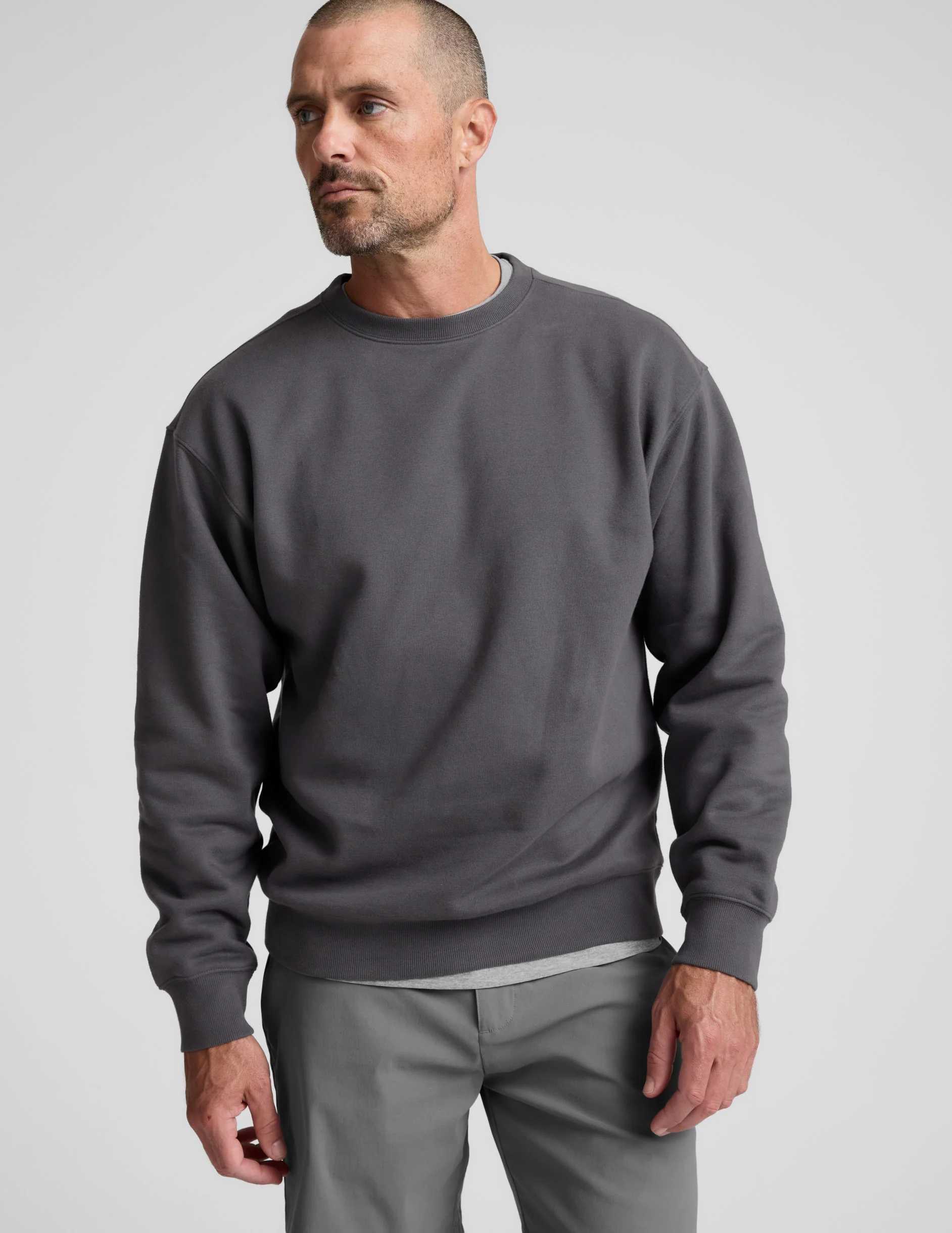 LuxeFleece Men's Crewneck Pullover - Image 3