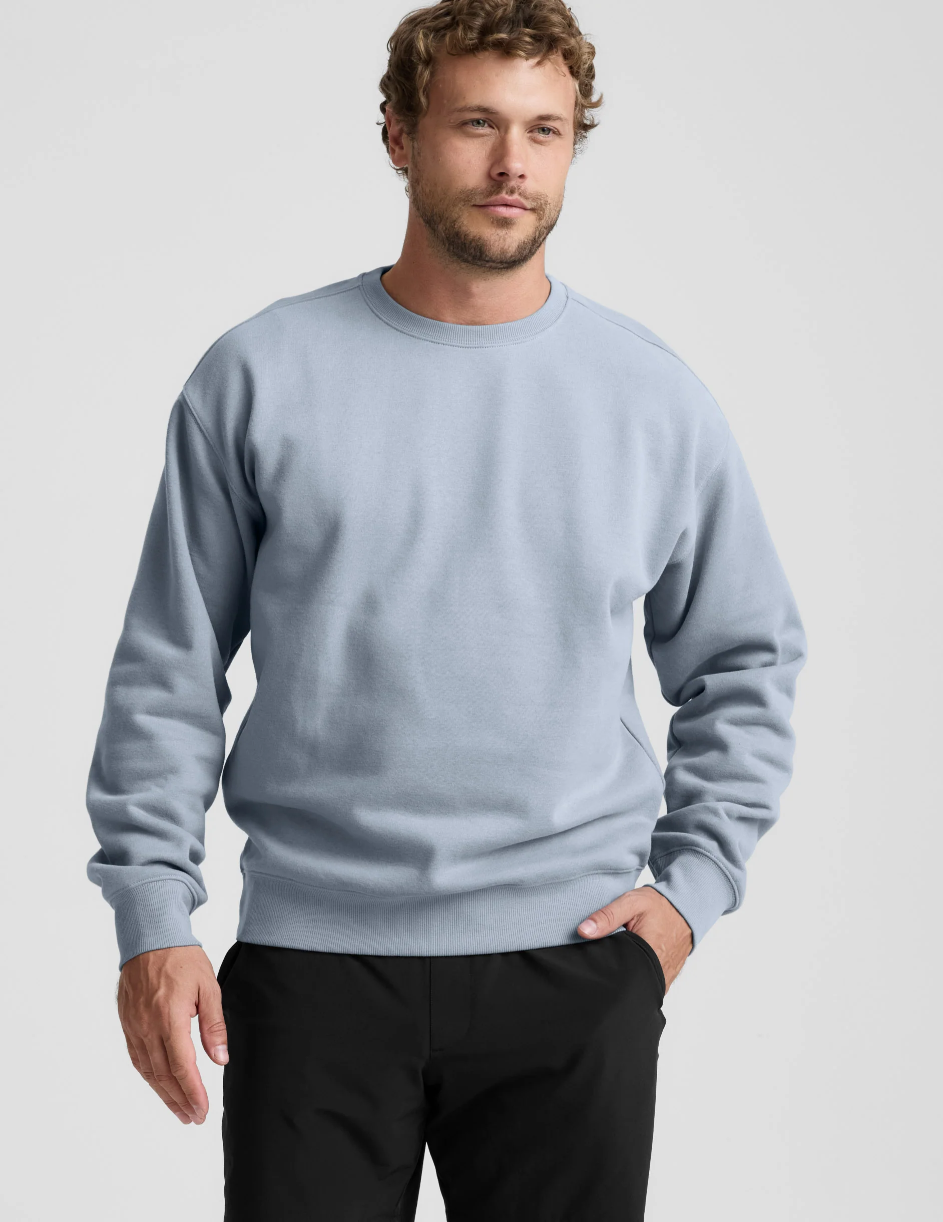 LuxeFleece Men's Crewneck Pullover - Image 2