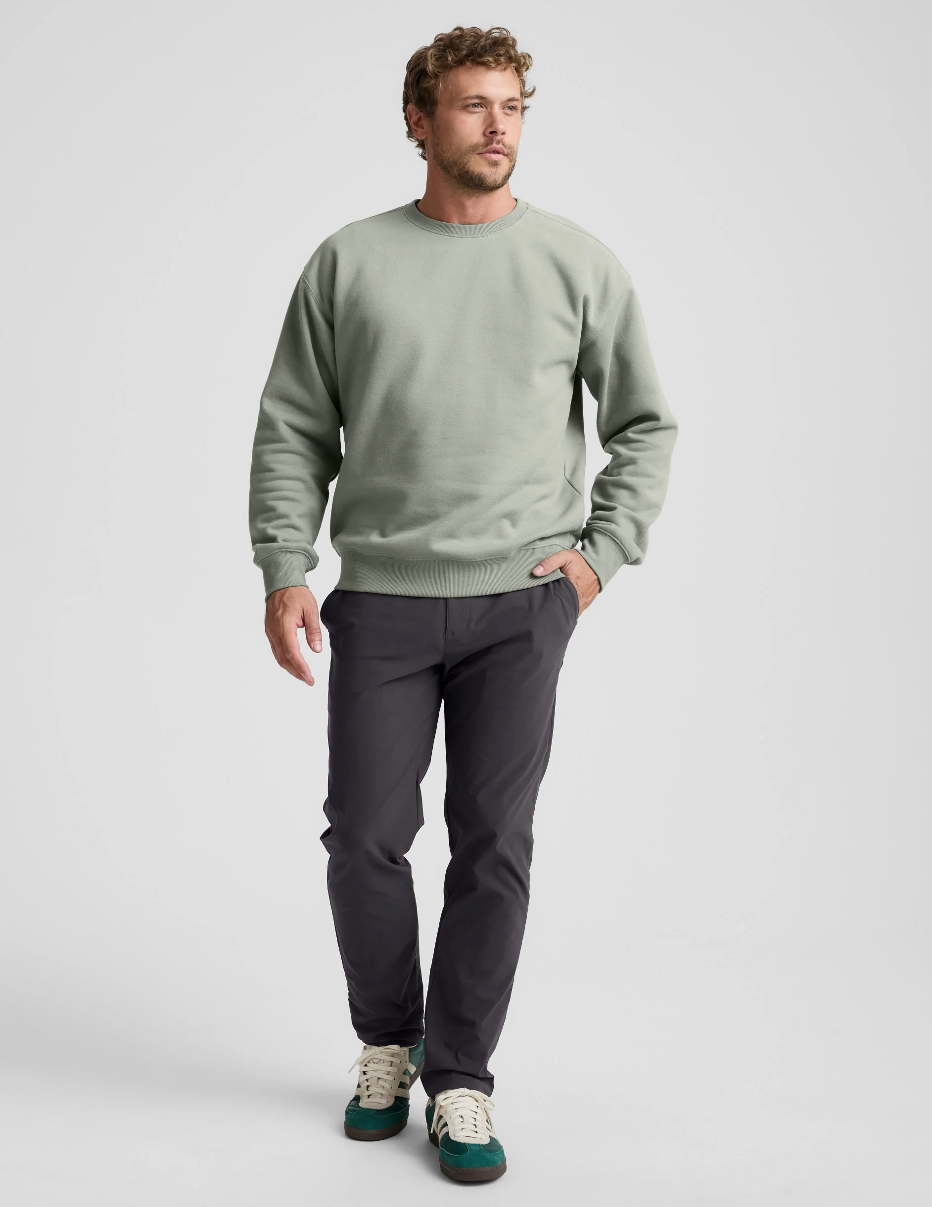 LuxeFleece Men's Crewneck Pullover - Image 2