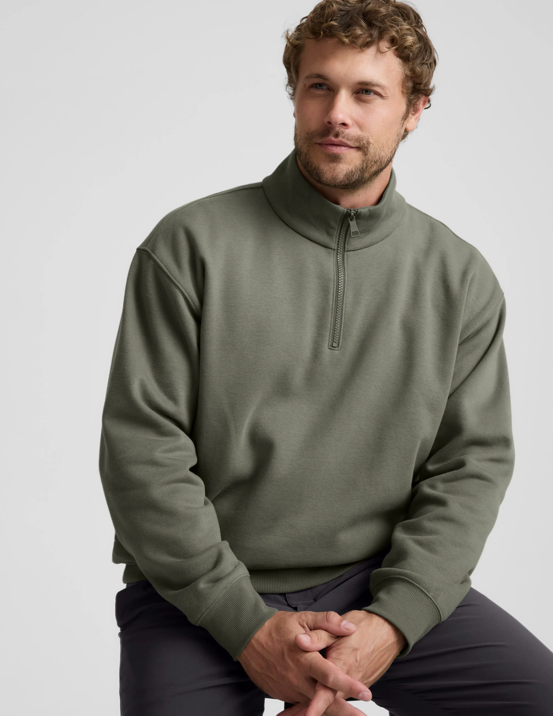 LuxeFleece Men's Half Zip Pullover - Image 2