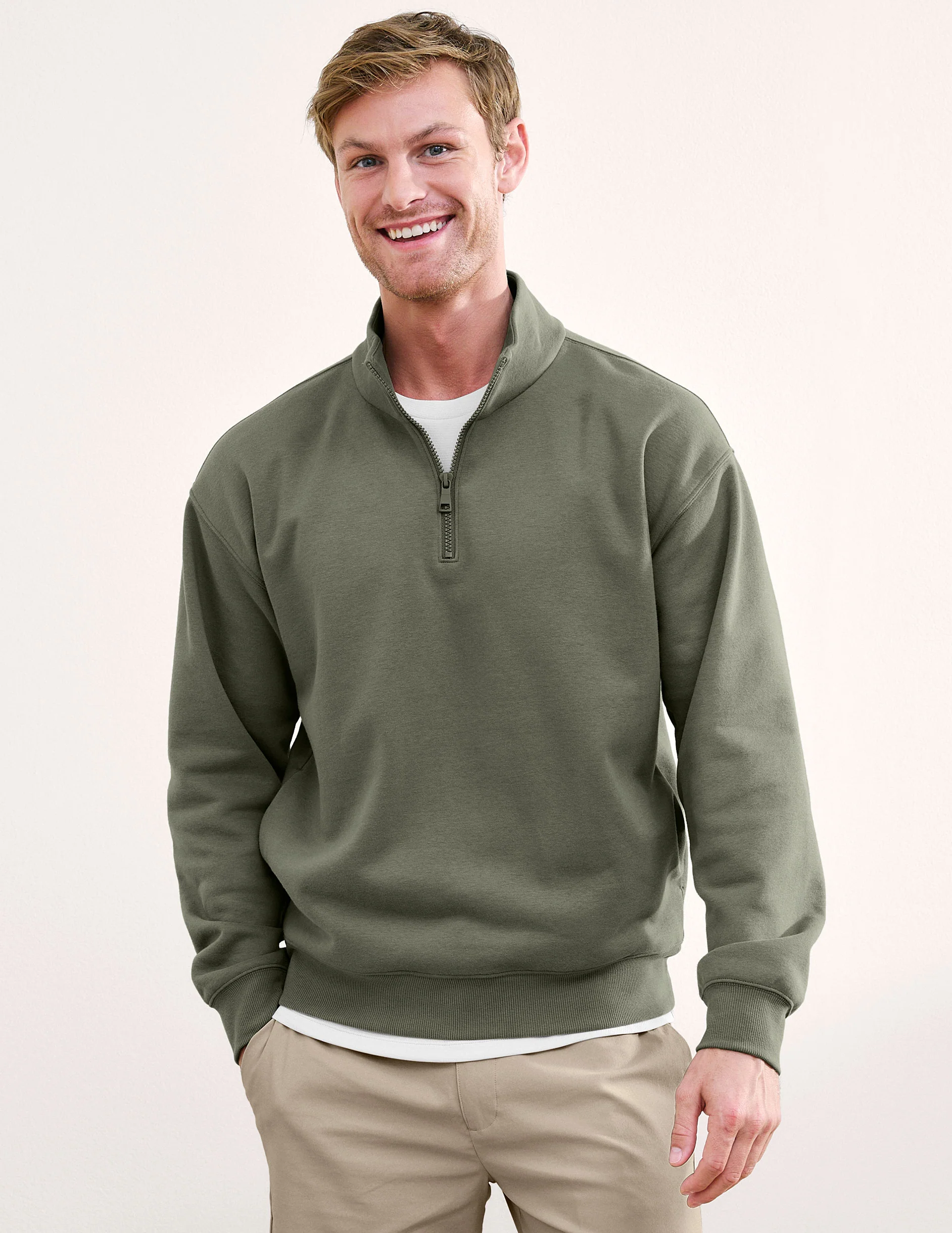 LuxeFleece Men's Half Zip Pullover - Image 6