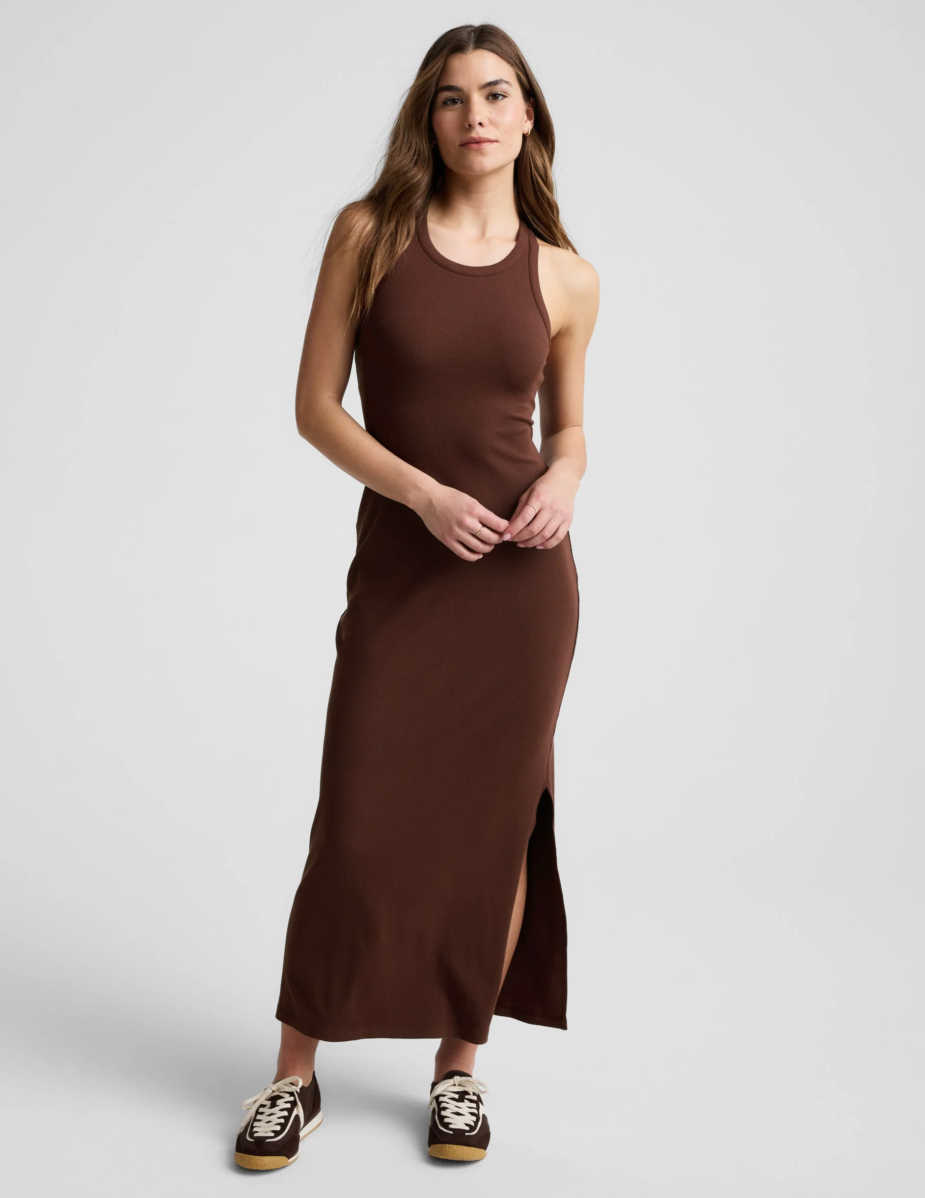 Ribbed High Neck Maxi Dress - Image 2