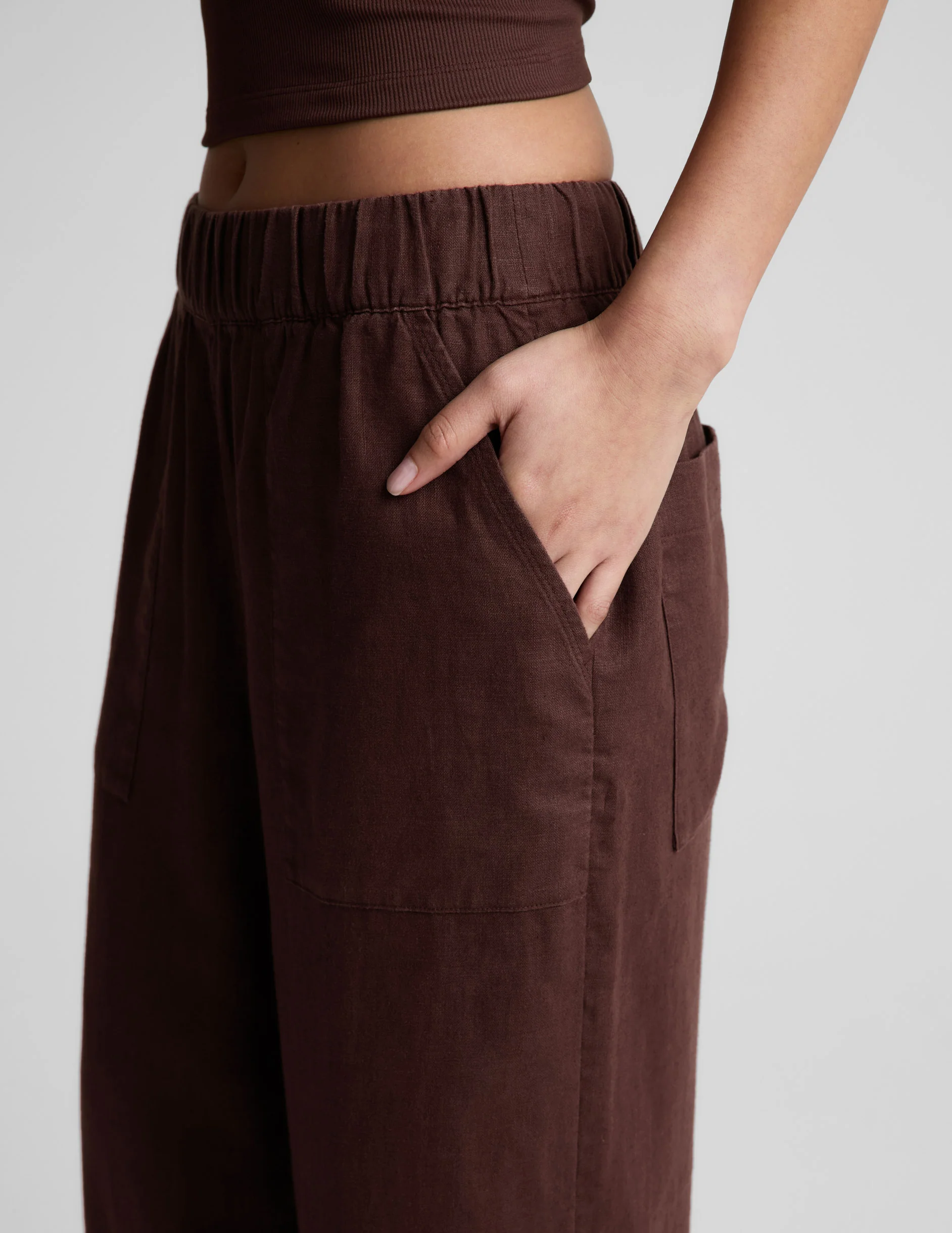 SoftWash Linen Easy Wide Leg Pant 31" - Image 2