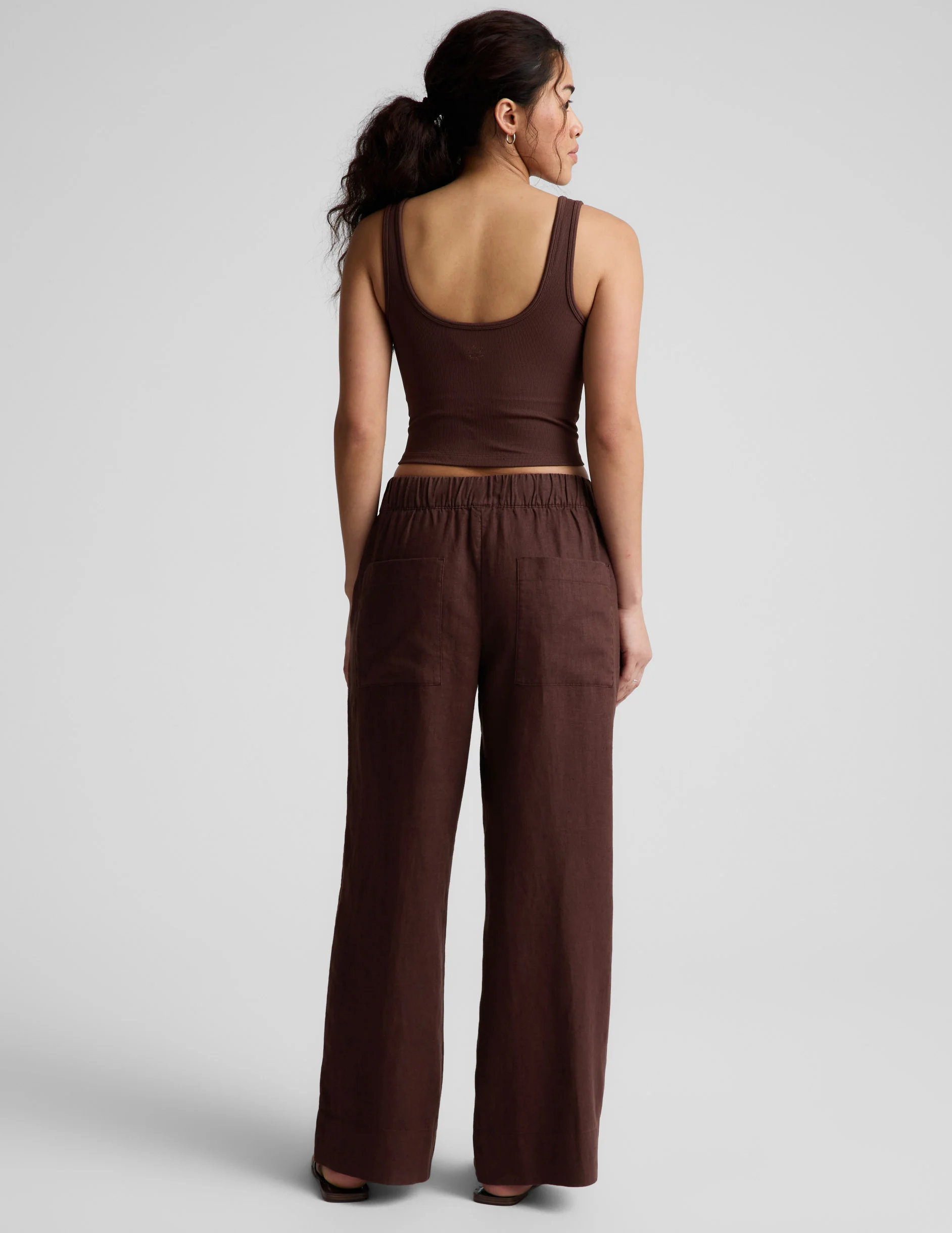 SoftWash Linen Easy Wide Leg Pant 31" - Image 3