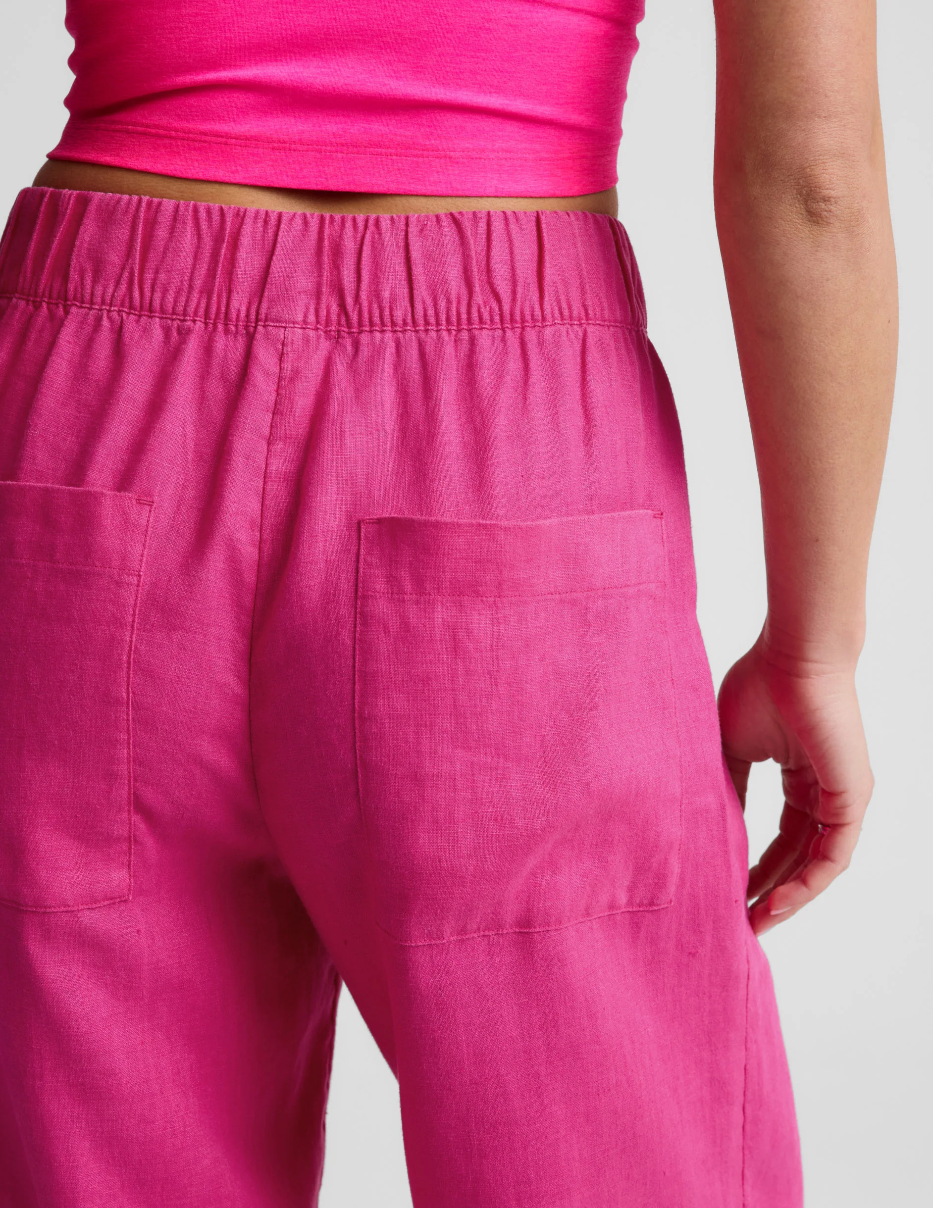SoftWash Linen Easy Wide Leg Pant 29" - Image 4
