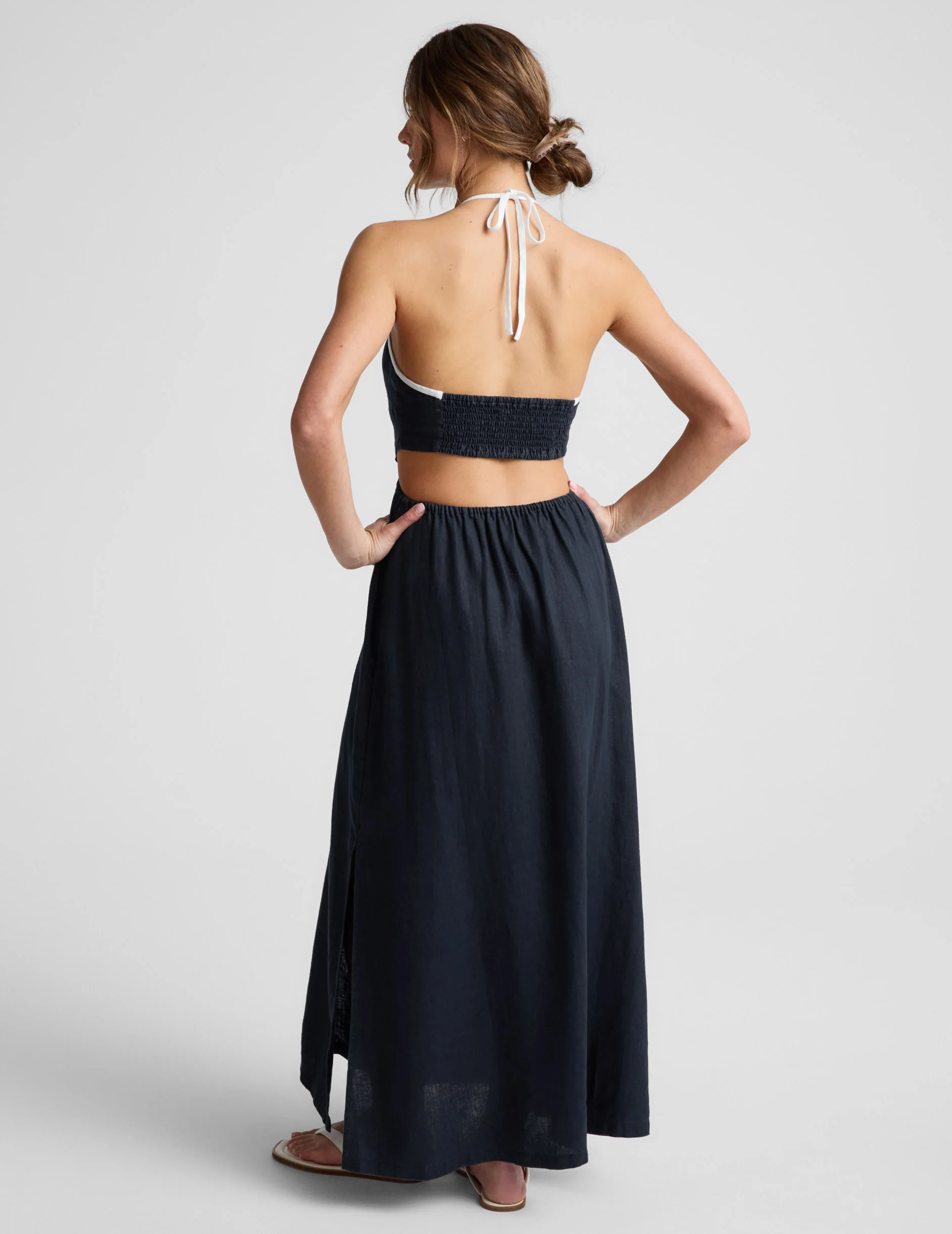 SoftWash Linen Halter Dress - Image 4