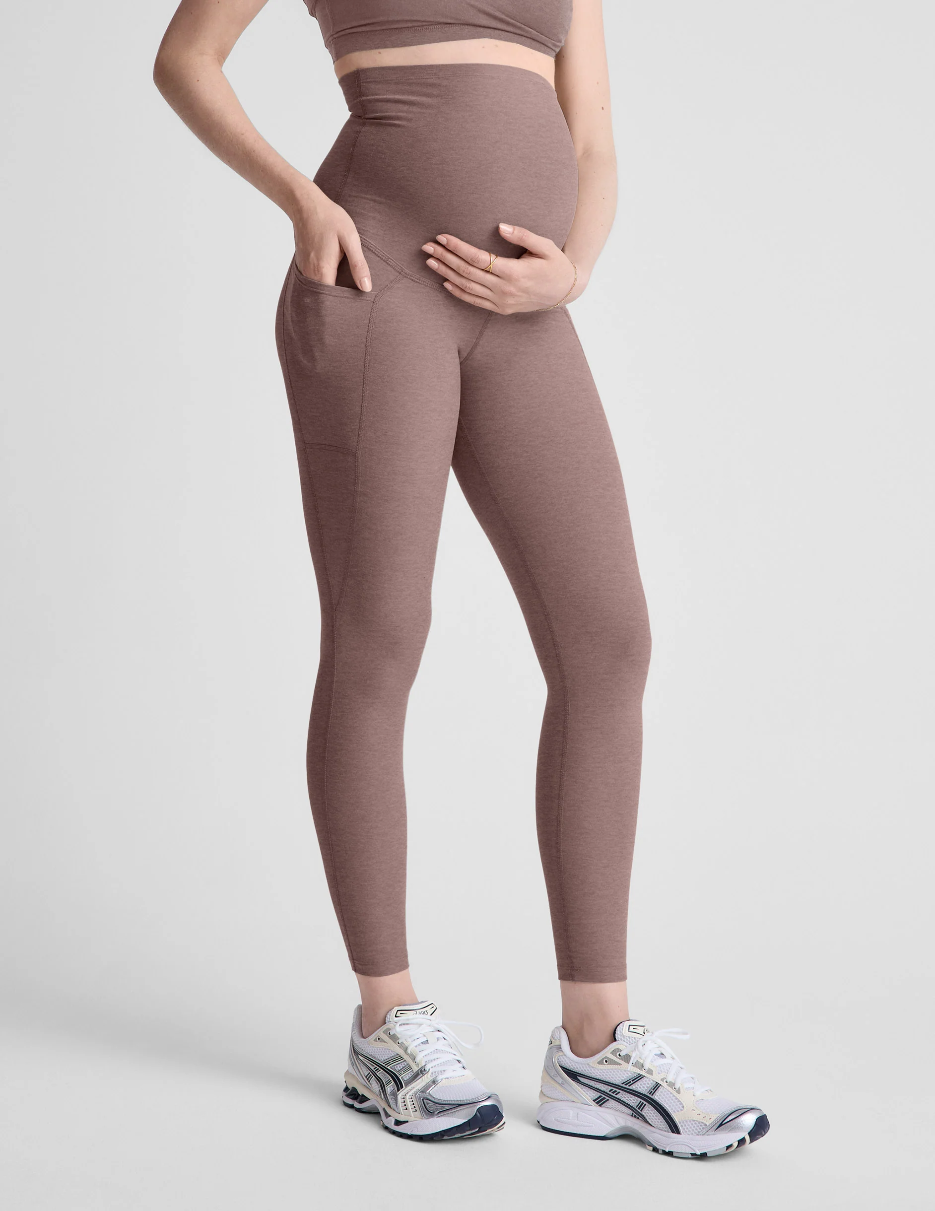 Spacedye Love the Bump Maternity Pocket Midi Legging - Image 2